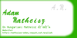 adam matheisz business card